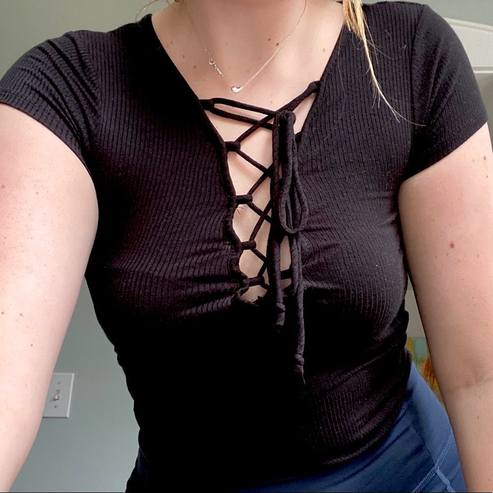 Francesca’s Black Bodysuit
